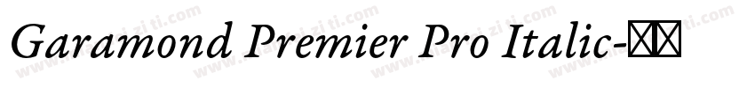 Garamond Premier Pro Italic字体转换